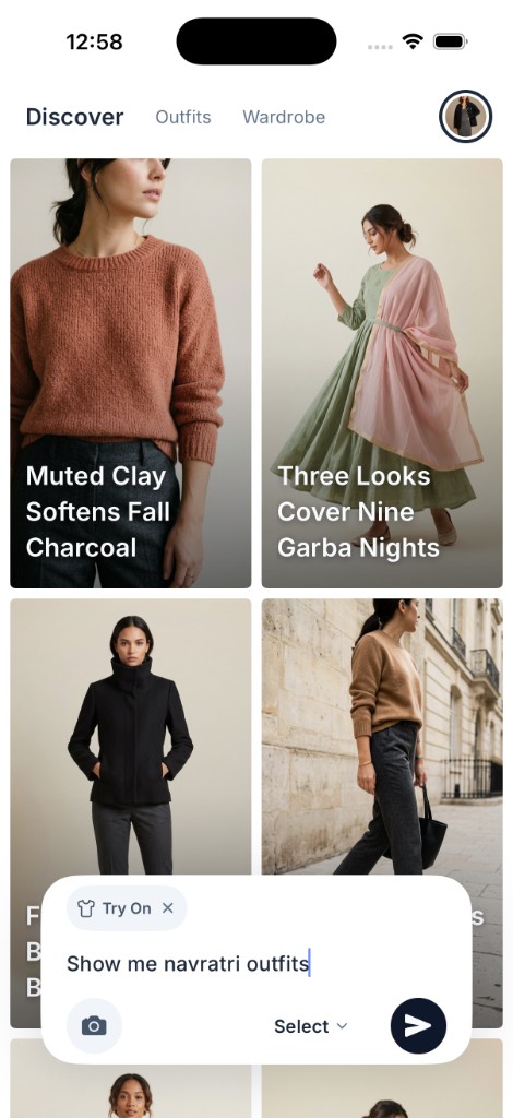Discover looks in the ellise app