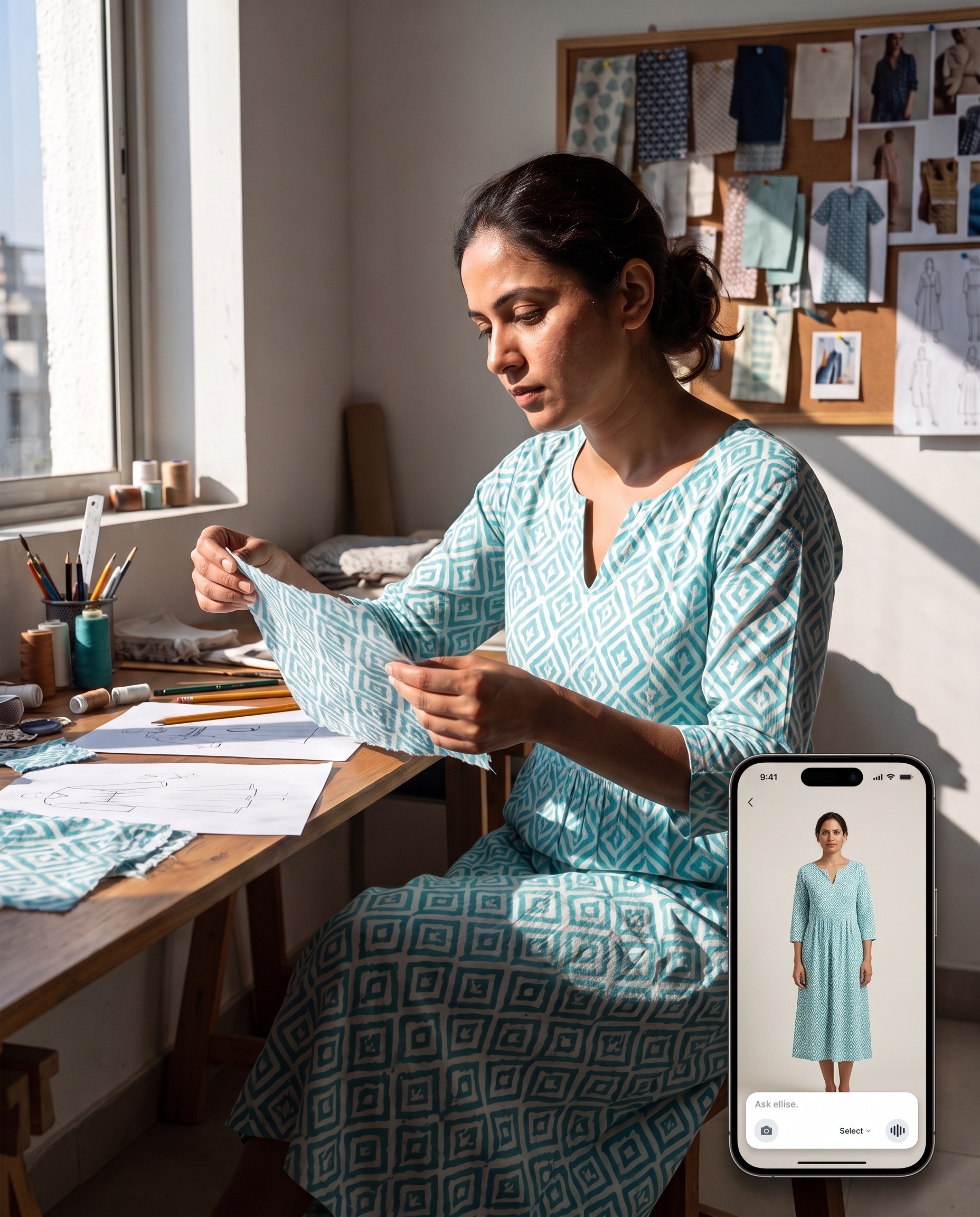 Build an outfit from a pattern in the ellise app